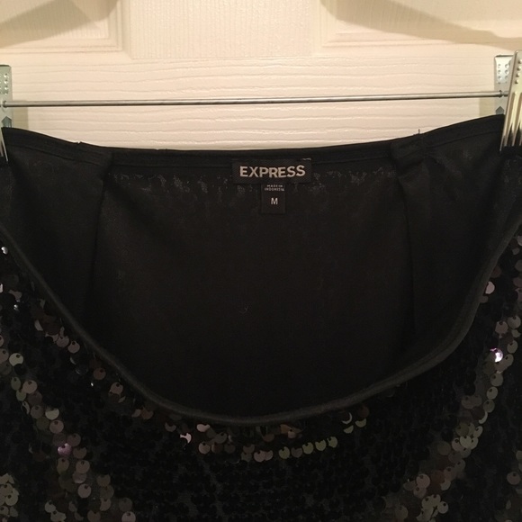 Express black sequin miniskirt - Picture 2 of 3